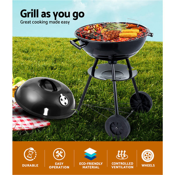 Grillz Charcoal BBQ Smoker Drill Outdoor Camping Patio Barbeque Steel
