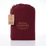 Royal Comfort Vintage Washed 100 % Cotton Quilt Cover Set King - Mulled Wine