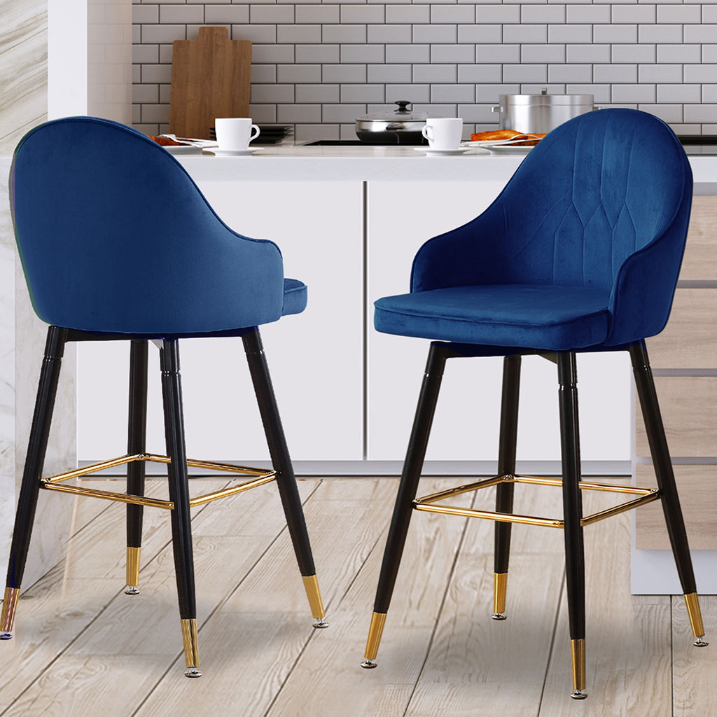 levede-2x-bar-stools-stool-kitchen-chairs-swivel-velvet-barstools-vintage-blue