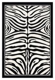 Zebra Animal print Black Modern Turkish Rectangular Rug for Living Room, Bedroom, Kids Play Room12mm pile Area Rug