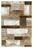 Box Pattern Beige Modern Turkish Rug Non-Shedding Living Room Bedroom Dining Room Entryway 12mm pile Area Rug