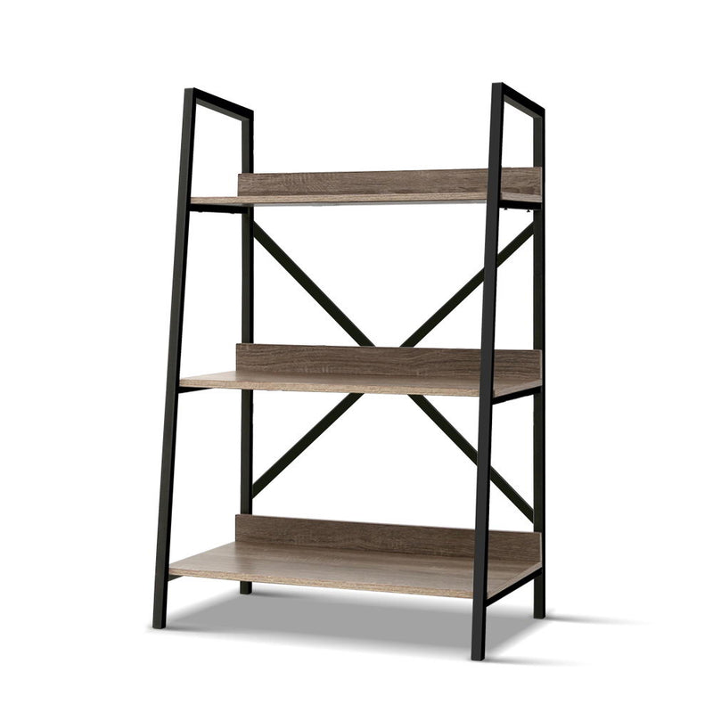 artiss-bookshelf-3tier-metal-bookcase-bookshelves-oak-book-shelf-display-storage