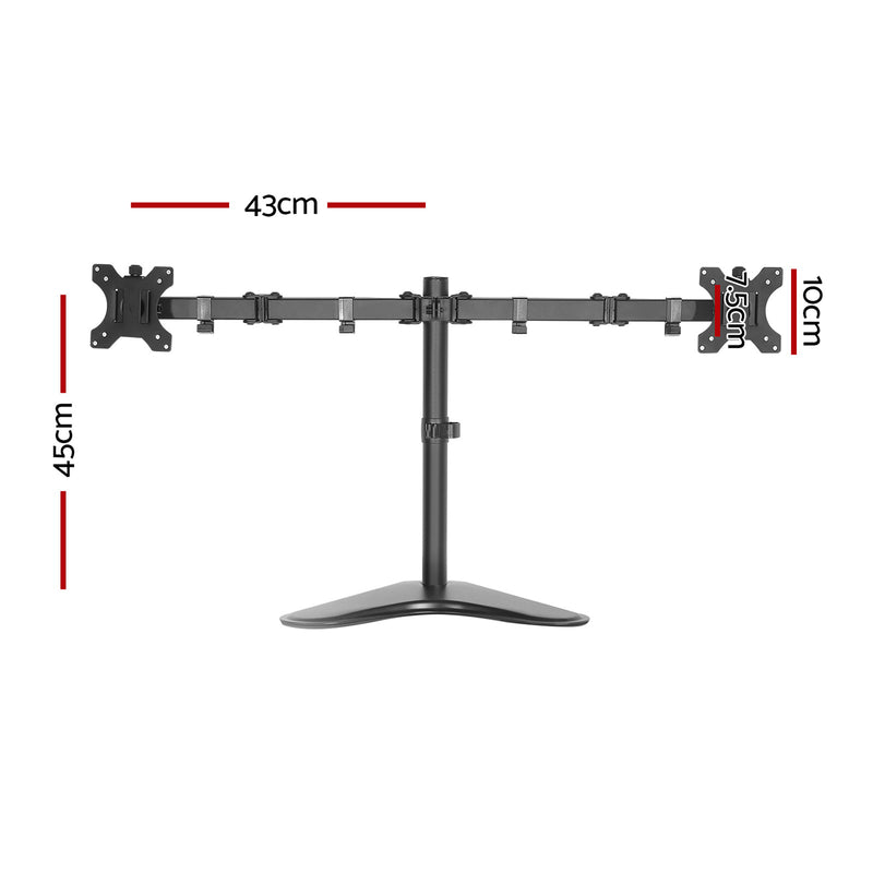 artiss-monitor-arm-stand-dual-black