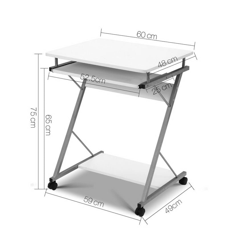 artiss-metal-pull-out-table-desk-white