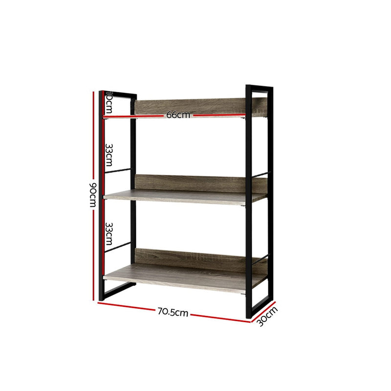 artiss-bookshelf-display-shelves-metal-bookcase-wooden-book-shelf-wall-storage