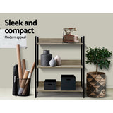 artiss-bookshelf-display-shelves-metal-bookcase-wooden-book-shelf-wall-storage