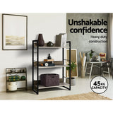 artiss-bookshelf-display-shelves-metal-bookcase-wooden-book-shelf-wall-storage