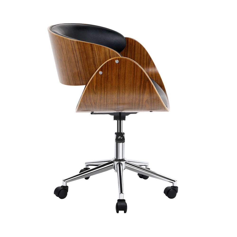 artiss-office-chair-wooden-and-leather-black