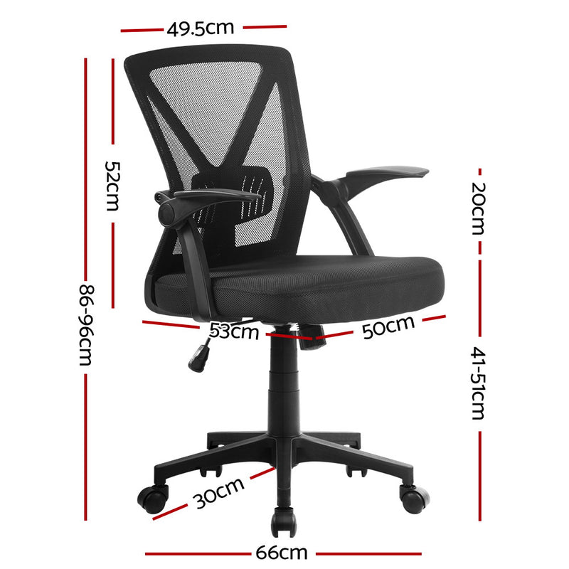 artiss-gaming-office-chair-mesh-computer-chairs-swivel-executive-mid-back-black