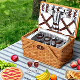 alfresco-picnic-basket-set-wooden-cooler-bag-4-person-outdoor-insulated-liquor