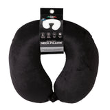 Milano Decor Memory Foam Travel Neck Pillow With Clip Cushion Support Soft Black