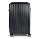 Milano Premium 3pc ABS Luggage Suitcase Luxury Hard Case Shockproof Travel Set - Black
