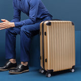 Milano Premium 3pc ABS Luggage Suitcase Luxury Hard Case Shockproof Travel Set - Gold