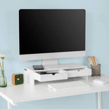 white-monitor-stand-desk-organizer-with-2-drawers