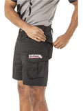Mens Work Shorts Flexible Durable Tough - Black  [ SIZE 32 ]
