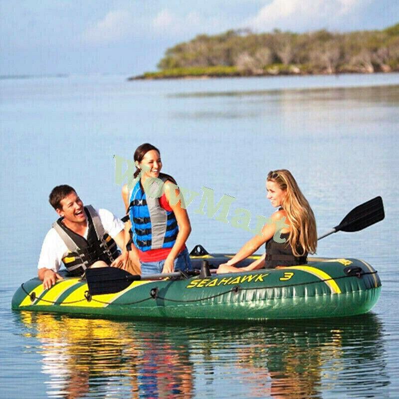 INTEX Seahawk 3 Person Inflatable Boat Fishing Boat Raft Set 68380NP A ...