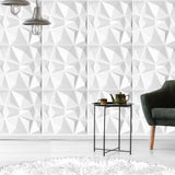 12Pcs 3D PVC Wall Panels EcoFriendly Paintable Home Background Decor 50x50cm